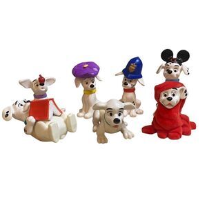 Vintage 101 Dalmatians Figurine Toy Set 90s Collectibles Lot of 8
